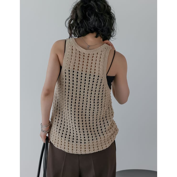 透かし編みノースリーブニットトップス | Re:EDIT | 詳細画像17 