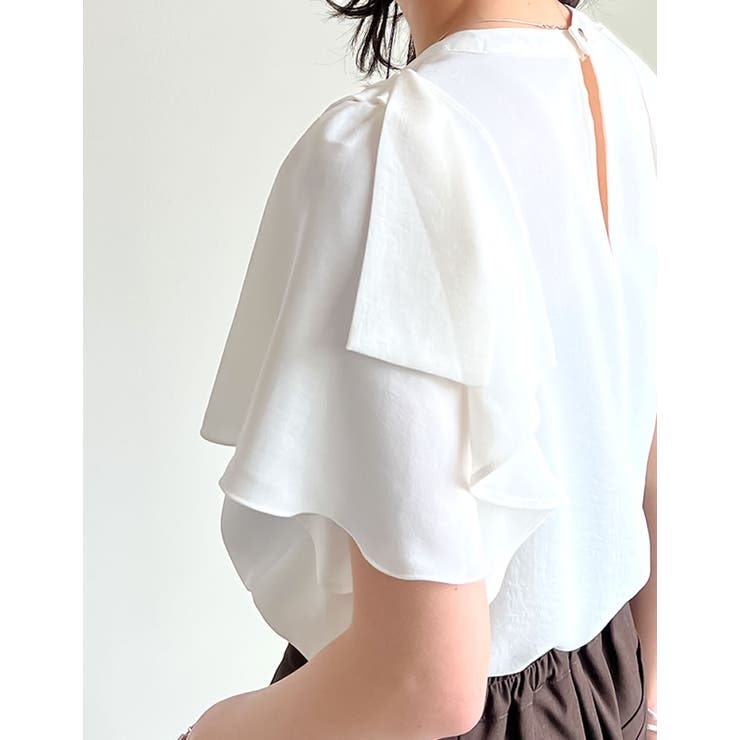 ポーララッフルスリーブリボンブラウス | Re:EDIT | 詳細画像12 