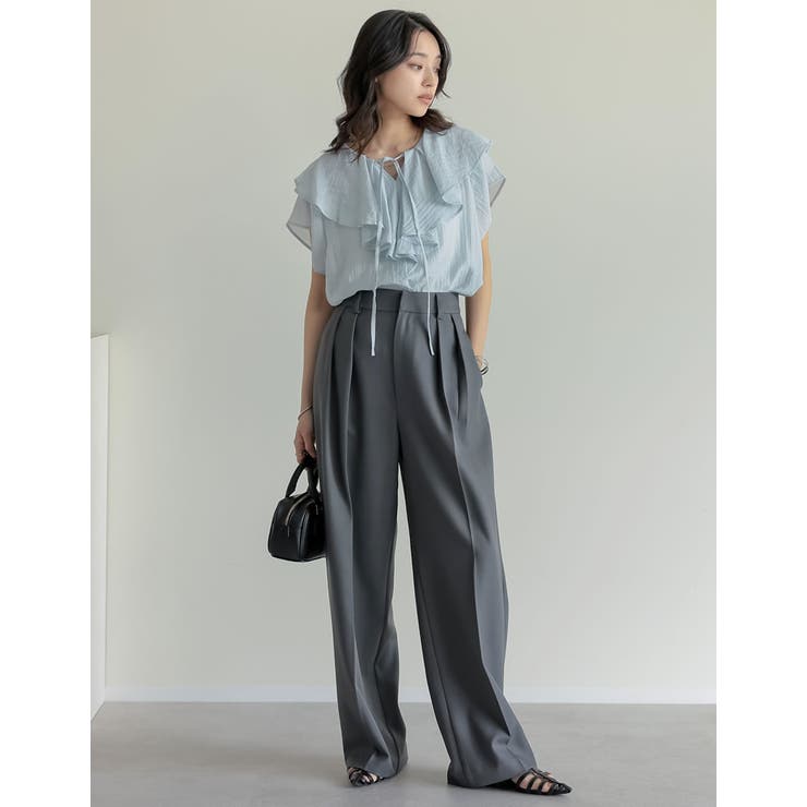 フロントリボンラッフルカラーフリルブラウス | Re:EDIT | 詳細画像24 