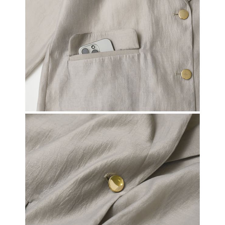 [新色追加]金ボタンシアーオーガンジーテーラードジャケット | Re:EDIT | 詳細画像29 