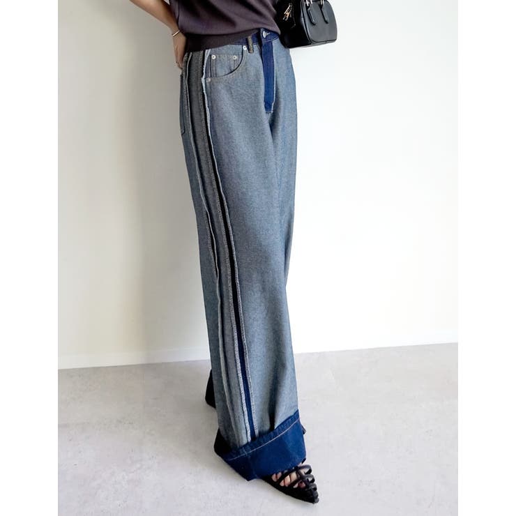 ワイドストレートリバースデニムパンツ | Re:EDIT | 詳細画像14 