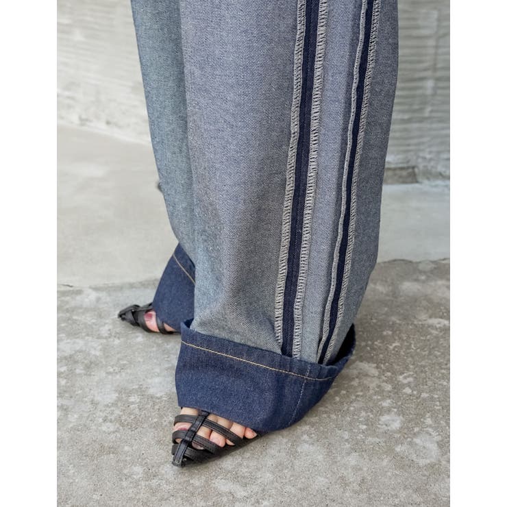 ワイドストレートリバースデニムパンツ | Re:EDIT | 詳細画像16 