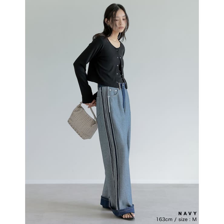 ワイドストレートリバースデニムパンツ | Re:EDIT | 詳細画像21 