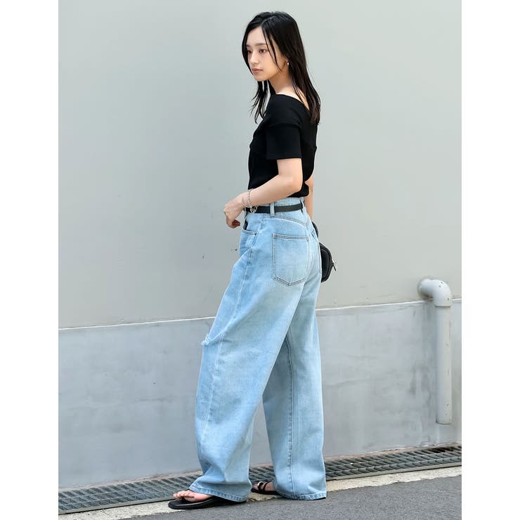 [2025 SUMMER COLLECTION]2WAYリブカットソーオフショル… | Re:EDIT | 詳細画像12 