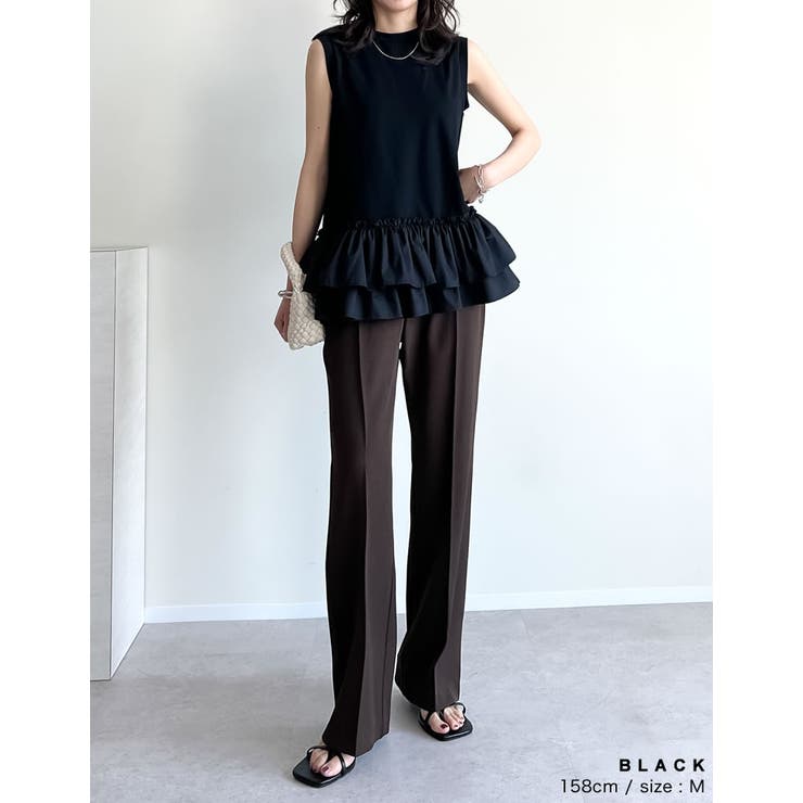 ブロード切り替えペプラムタンクトップ | Re:EDIT | 詳細画像11 