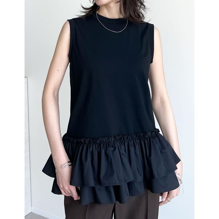 ブロード切り替えペプラムタンクトップ | Re:EDIT | 詳細画像13 