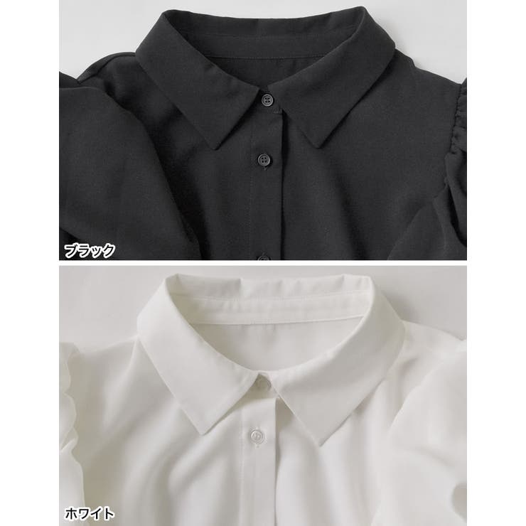 ジョーゼットフリルスリーブ半袖ブラウス | Re:EDIT | 詳細画像18 