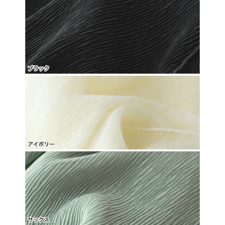 前後2WAYシアー楊柳袖スリットブラウスカーデ | Re:EDIT | 詳細画像19 