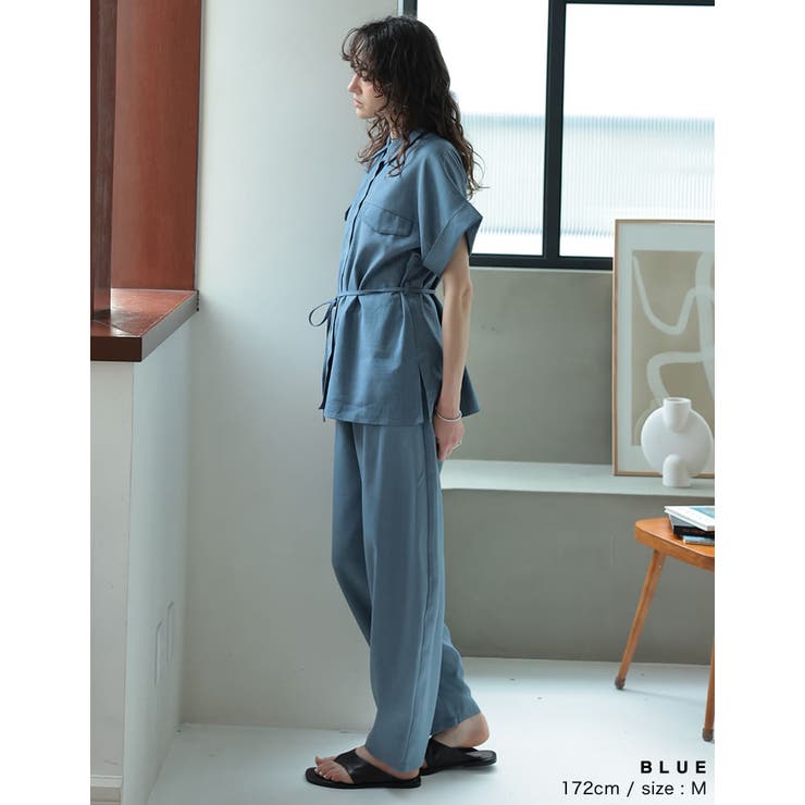 リネンライクタックバレルレッグパンツ | Re:EDIT | 詳細画像17 