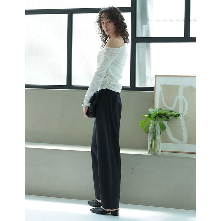 リネンライクタックバレルレッグパンツ | Re:EDIT | 詳細画像26 