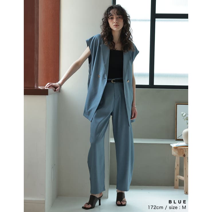 リネンライク金ボタンテーラードジレベスト | Re:EDIT | 詳細画像14 