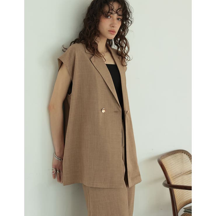 リネンライク金ボタンテーラードジレベスト | Re:EDIT | 詳細画像23 