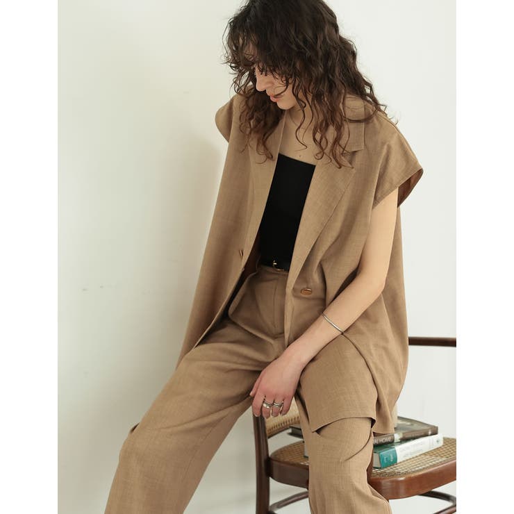 リネンライク金ボタンテーラードジレベスト | Re:EDIT | 詳細画像24 