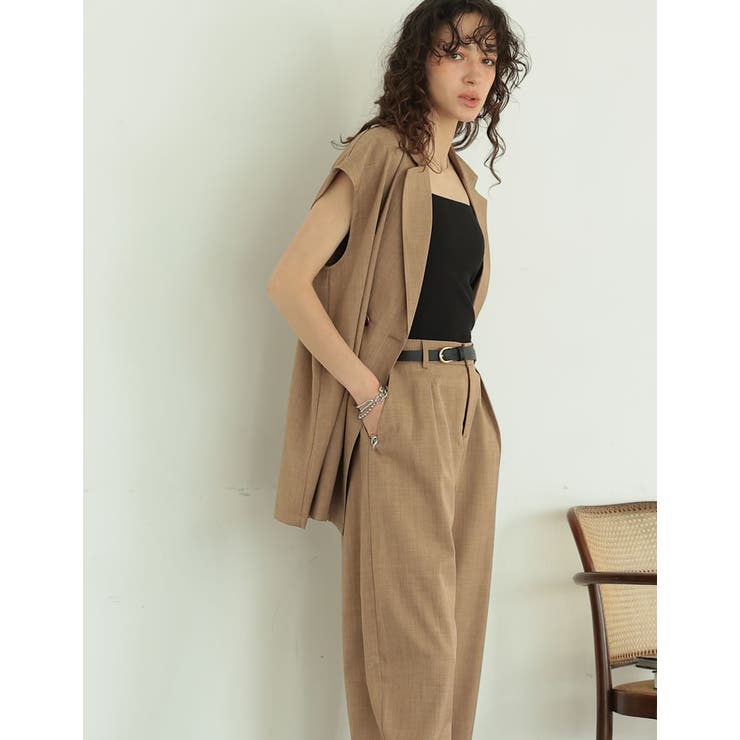 リネンライク金ボタンテーラードジレベスト | Re:EDIT | 詳細画像25 