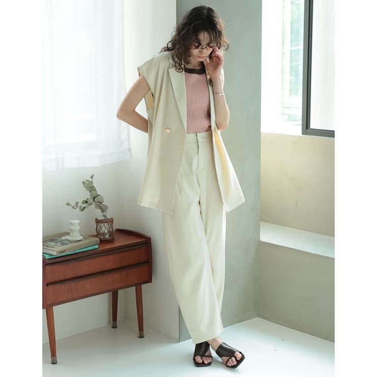 リネンライク金ボタンテーラードジレベスト | Re:EDIT | 詳細画像28 