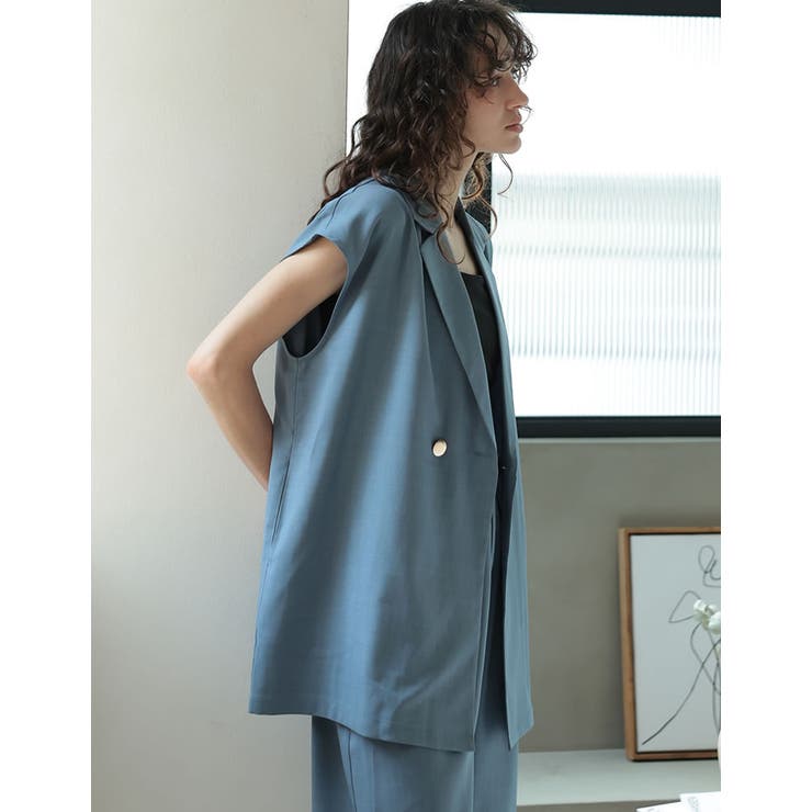 リネンライク金ボタンテーラードジレベスト | Re:EDIT | 詳細画像30 