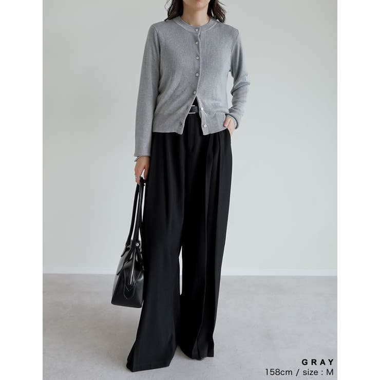 配色レイヤード風涼感ニットカーディガン | Re:EDIT | 詳細画像29 