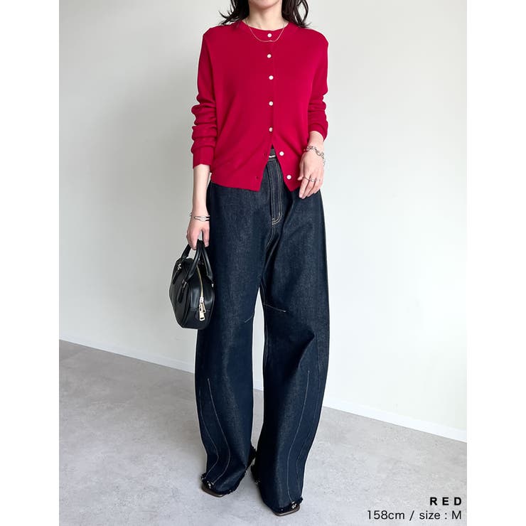 配色レイヤード風涼感ニットカーディガン | Re:EDIT | 詳細画像32 