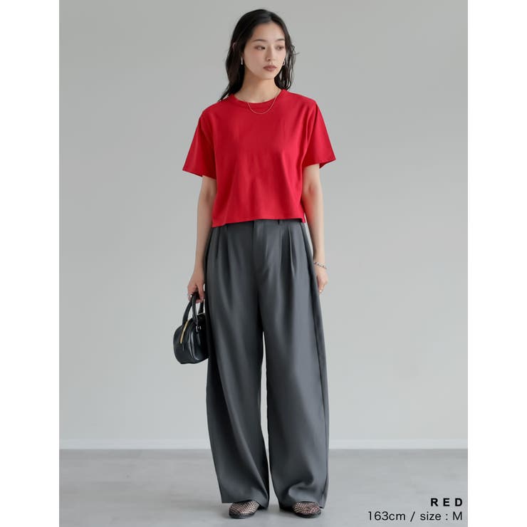 [リニューアル][接触冷感][UVカット]セミクロップド半袖Tシャツ | Re:EDIT | 詳細画像15 