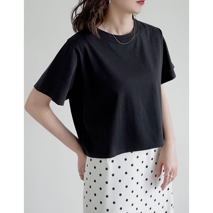[リニューアル][接触冷感][UVカット]セミクロップド半袖Tシャツ | Re:EDIT | 詳細画像10 