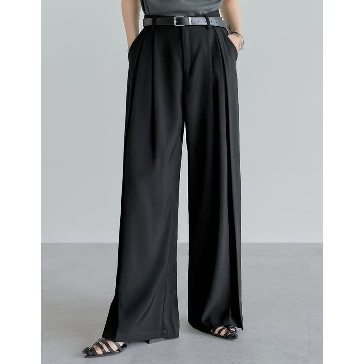 タックプリーツワイドパンツ | Re:EDIT | 詳細画像2 