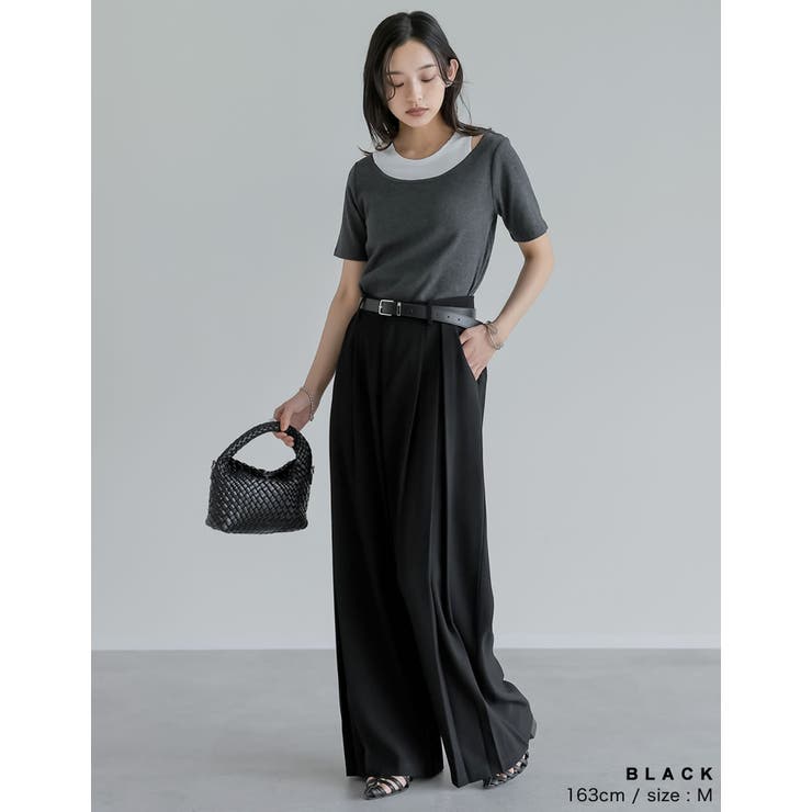 タックプリーツワイドパンツ | Re:EDIT | 詳細画像9 