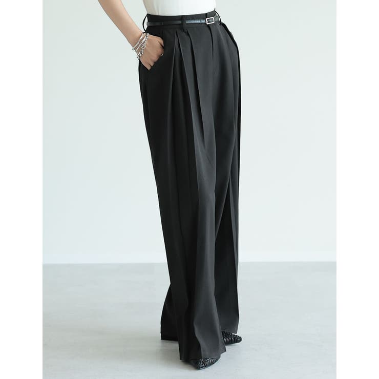 タックプリーツワイドパンツ | Re:EDIT | 詳細画像15 