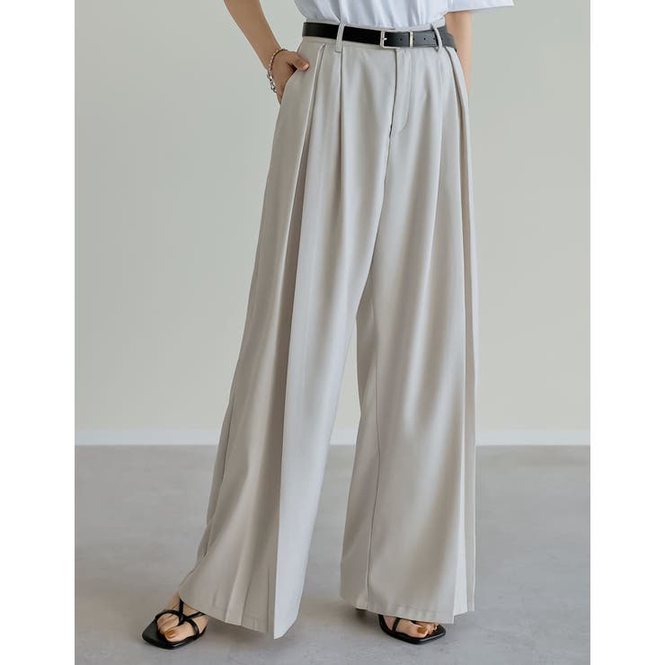 タックプリーツワイドパンツ | Re:EDIT | 詳細画像26 