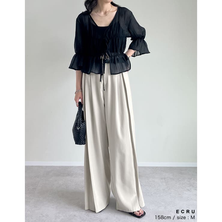 タックプリーツワイドパンツ | Re:EDIT | 詳細画像27 