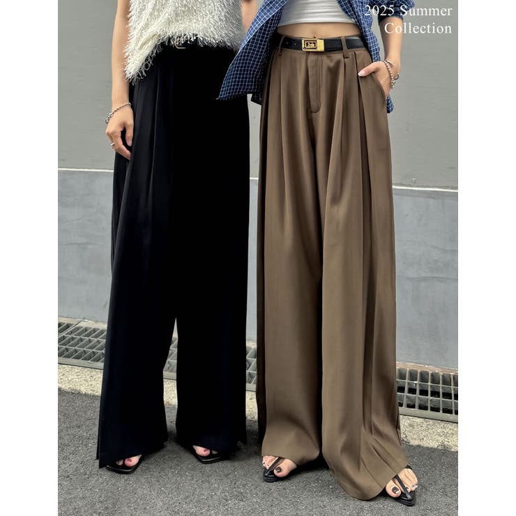 タックプリーツワイドパンツ | Re:EDIT | 詳細画像31 