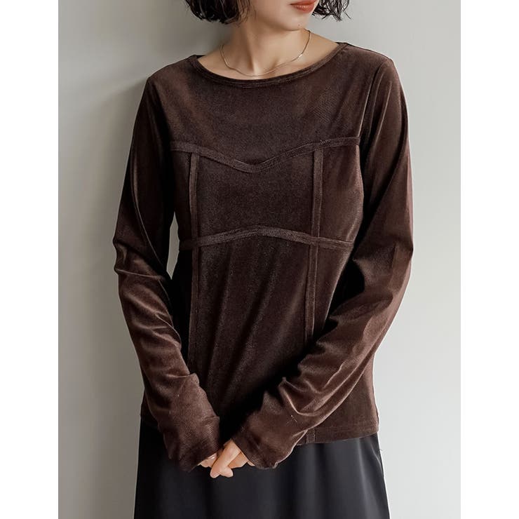 シアーベロアビスチェドッキングトップス | Re:EDIT | 詳細画像5 