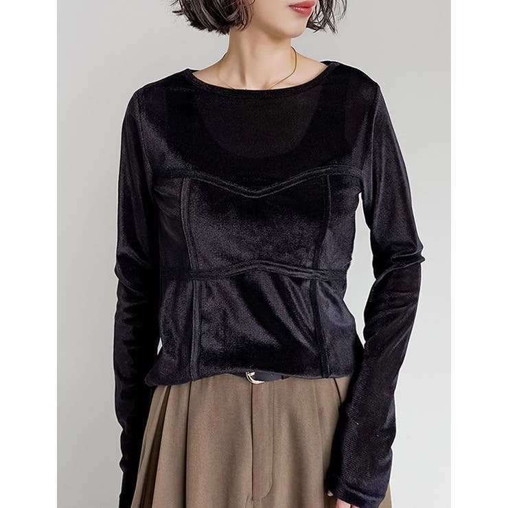 シアーベロアビスチェドッキングトップス | Re:EDIT | 詳細画像10 