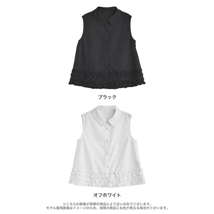 ブロード裾フリルノースリーブブラウス | Re:EDIT | 詳細画像16 