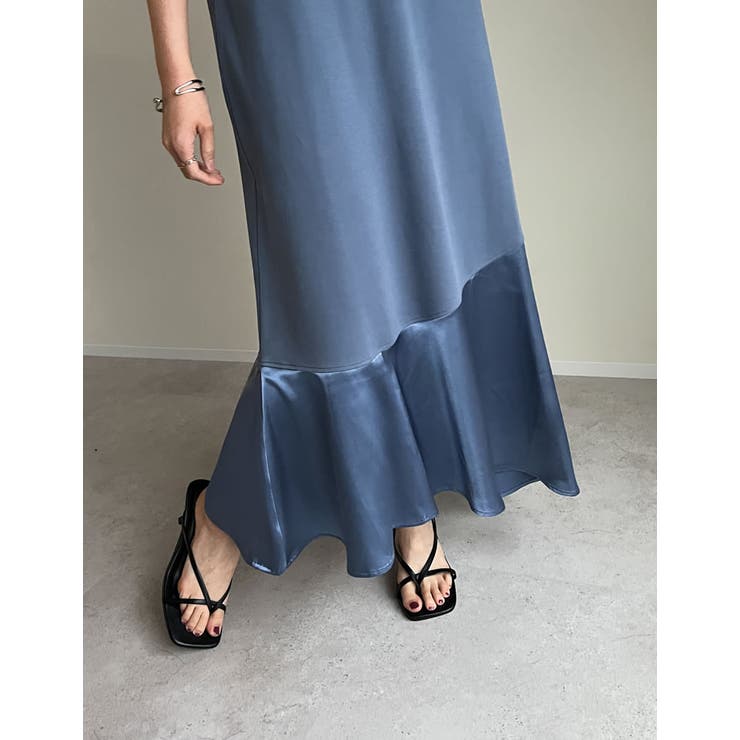 [接触冷感][低身長サイズ有]冷感マシュマロカットソー切り替えワンピース | Re:EDIT | 詳細画像12 