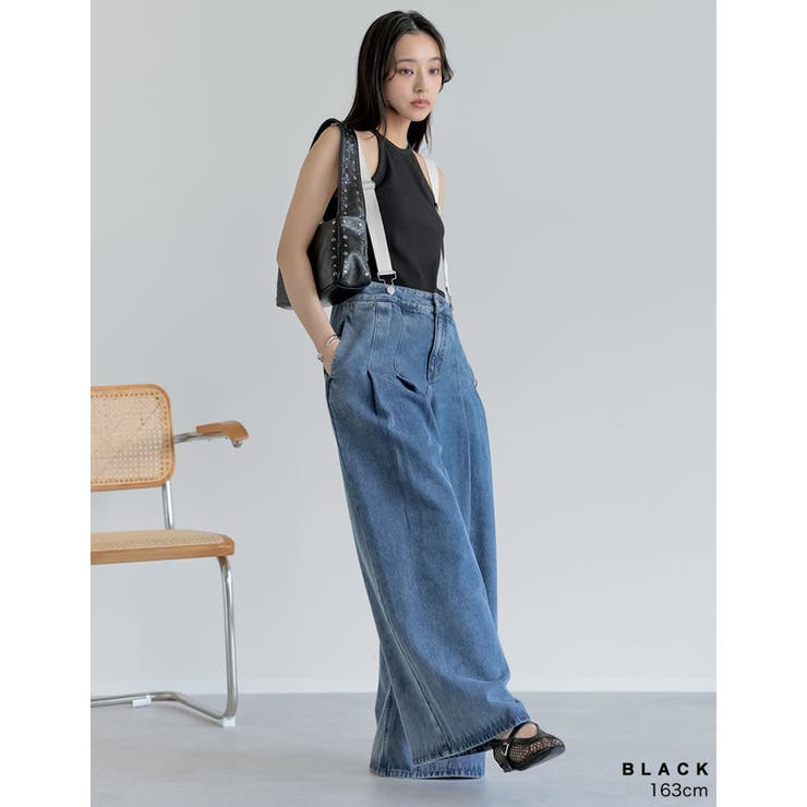 フェイクレザースタッズ付きショルダーバッグ | Re:EDIT | 詳細画像9 