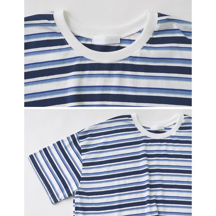 [2025 SUMMER COLLECTION]綿天竺マルチボーダーＴシャツ | Re:EDIT | 詳細画像20 