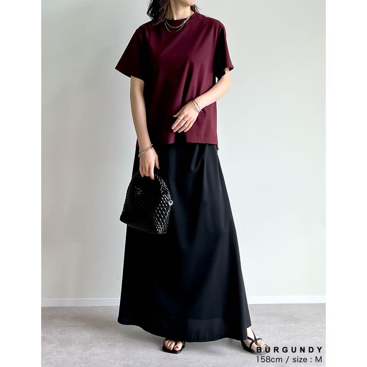 [接触冷感]コットンブレンドスムース天竺ベーシックTシャツ | Re:EDIT | 詳細画像22 