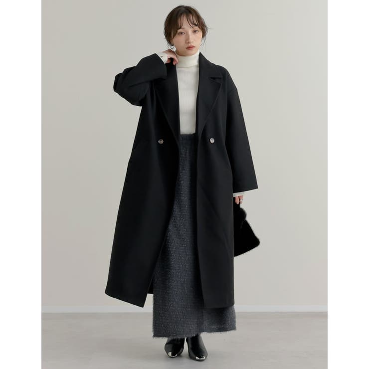 サイドスリットロングチェスターコート | Re:EDIT | 詳細画像3 