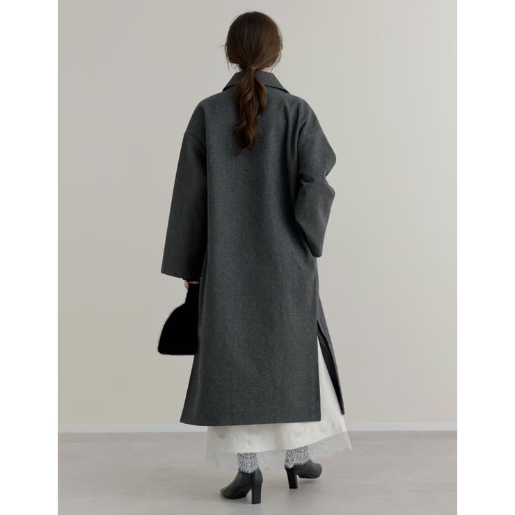 サイドスリットロングチェスターコート | Re:EDIT | 詳細画像23 