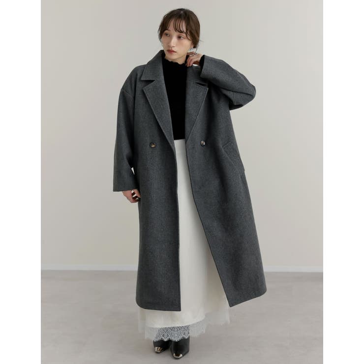 サイドスリットロングチェスターコート | Re:EDIT | 詳細画像24 