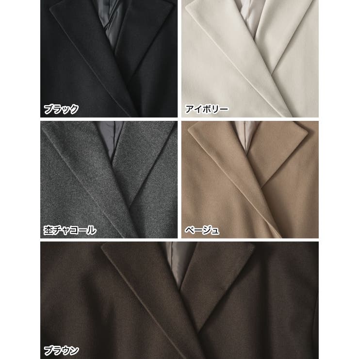 フェイクウールルーズシルエットダブルテーラードジャケット | Re:EDIT | 詳細画像19 