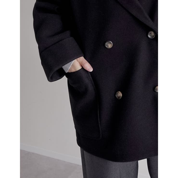 フェイクウールルーズシルエットダブルテーラードジャケット | Re:EDIT | 詳細画像27 