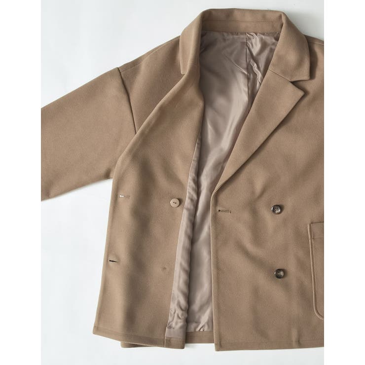 フェイクウールルーズシルエットダブルテーラードジャケット | Re:EDIT | 詳細画像34 