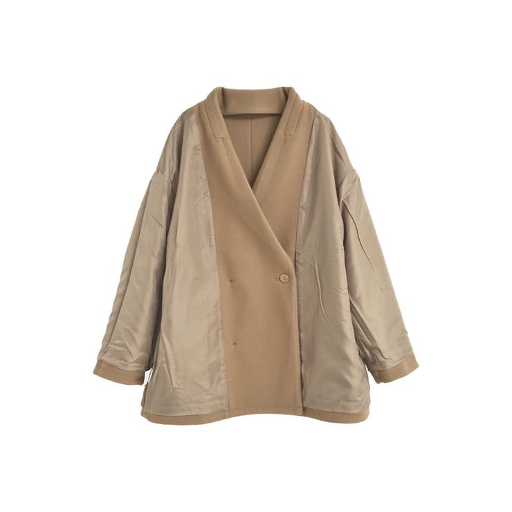 フェイクウールルーズシルエットダブルテーラードジャケット | Re:EDIT | 詳細画像35 