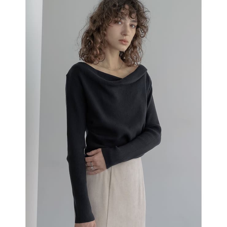 [2025AW COLLECTION]2WAYオフショルリブニットトップス | Re:EDIT | 詳細画像11 