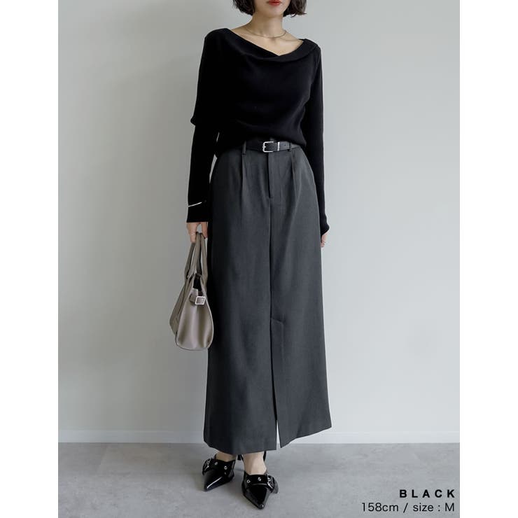 [2025AW COLLECTION]2WAYオフショルリブニットトップス | Re:EDIT | 詳細画像21 