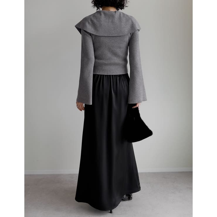 ビッグカラーフレアスリーブ配色or無地リブニットプルオーバー | Re:EDIT | 詳細画像31 