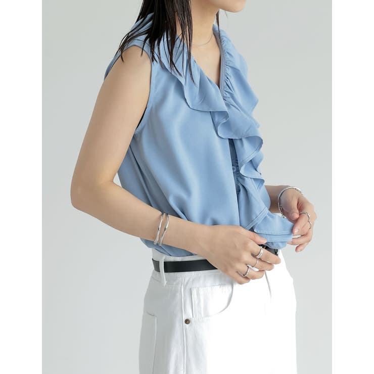 フリルカラーノースリーブブラウス | Re:EDIT | 詳細画像15 