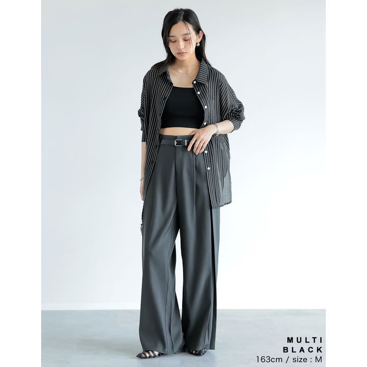 ストライプシアーシャツ | Re:EDIT | 詳細画像12 