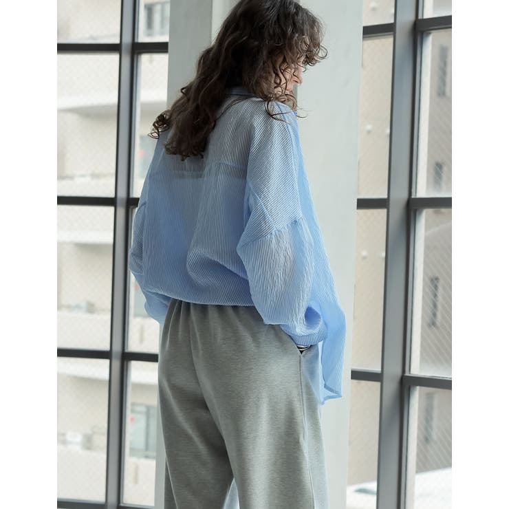 ストライプシアーシャツ | Re:EDIT | 詳細画像16 